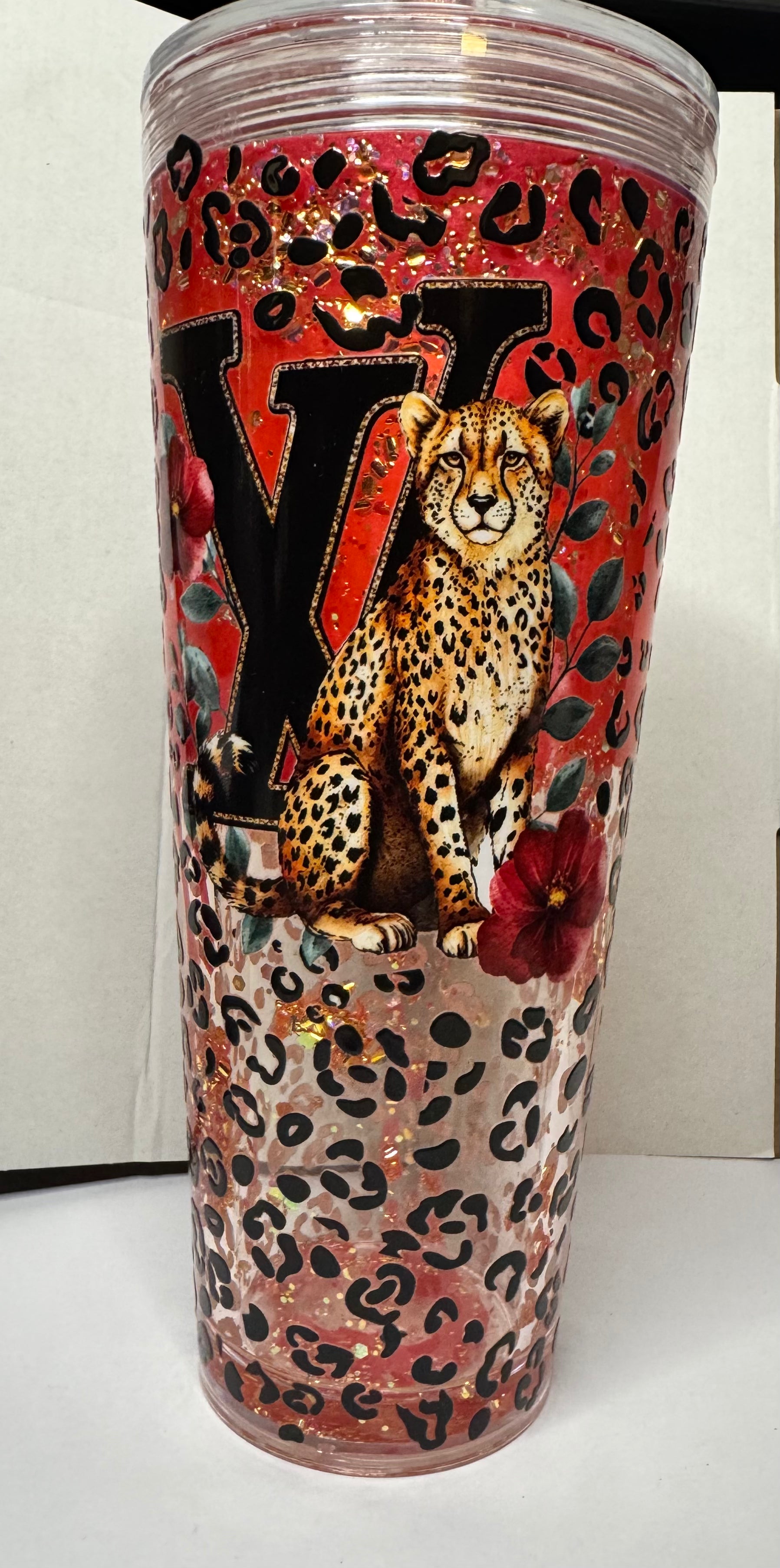 LV Cheetah 24 OZ lava Tumbler